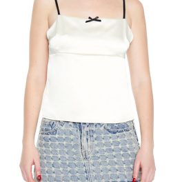 Satin Tie-Back Bow Cami