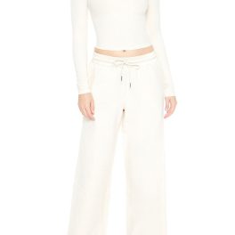 Satin Mid-Rise Wide-Leg Pants