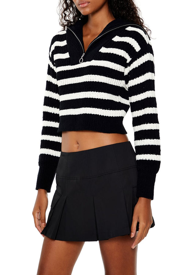 Striped Half-Zip Sweater - Image 4