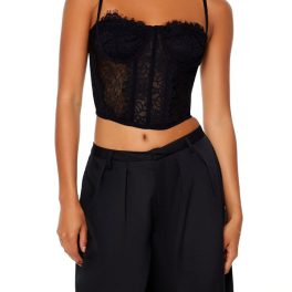 Lace Cropped Bustier Cami