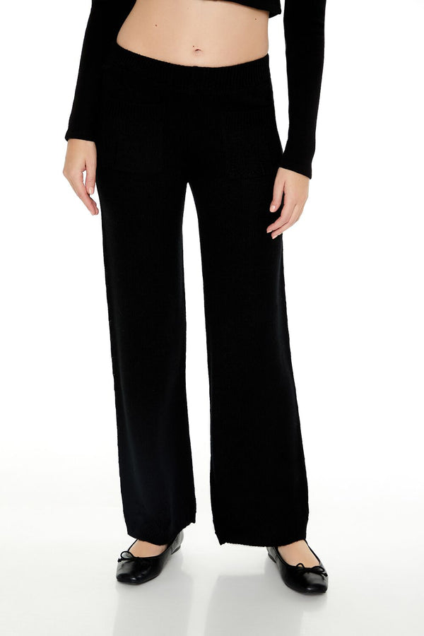 Sweater-Knit Wide-Leg Pants - Image 2