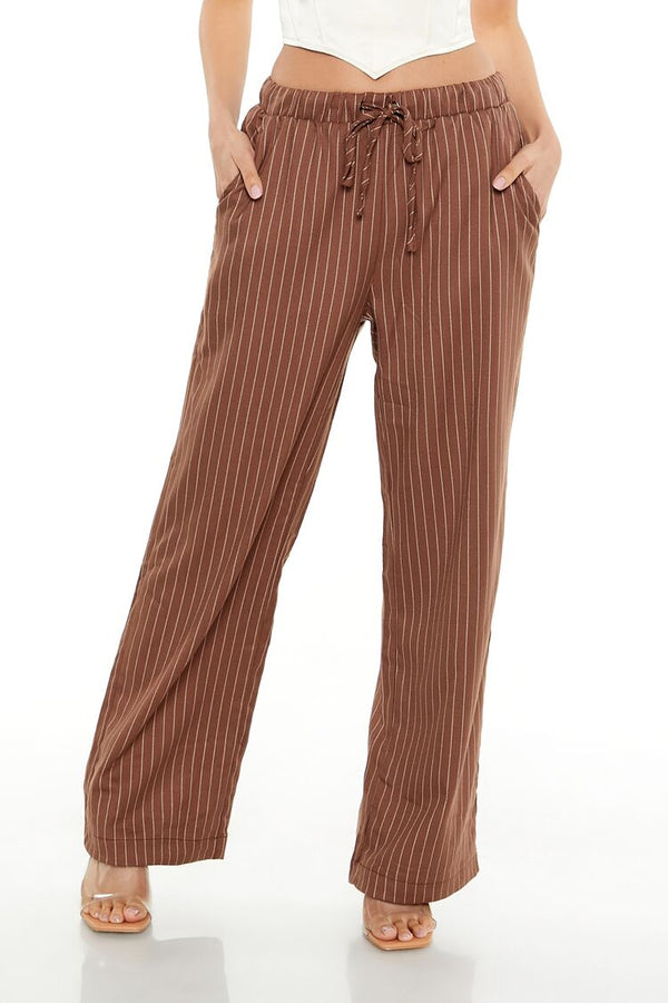 Pinstriped Wide-Leg Pants - Image 2
