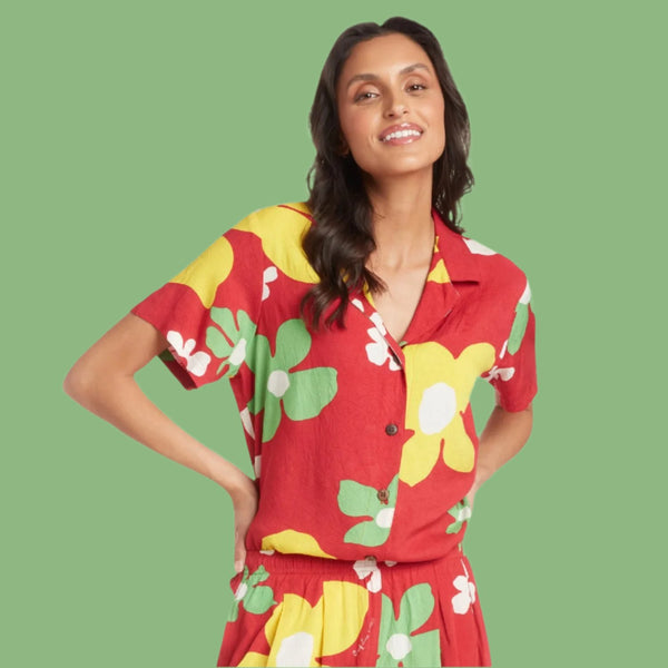 Printed Top - Tradewinds Red - Image 3