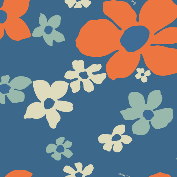 Printed Top - Tradewinds Vintage Blue - Image 3