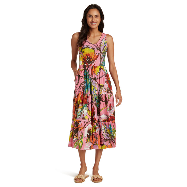 Akala (Pink) Long Ruffle Dress - Marseille - Image 2